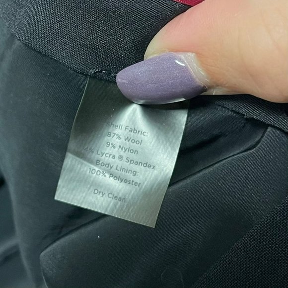 TALBOTS Signature Flare Leg Black Wool Blend Trouser Pants Size 14 - Picture 8 of 12